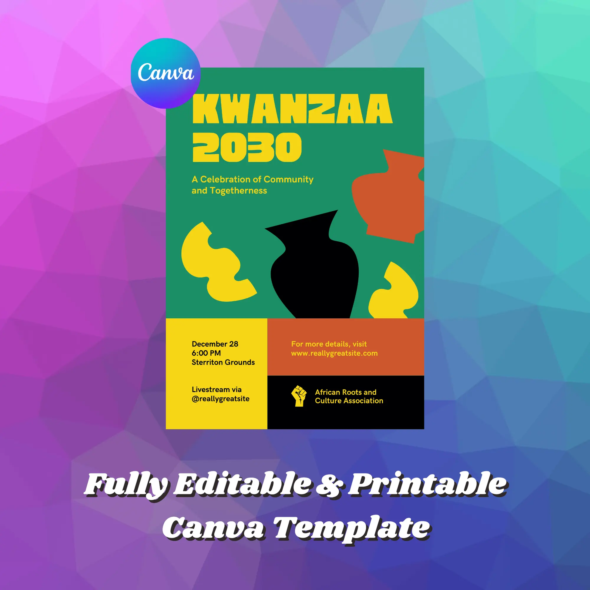 Kwanzaa Invitation Template - CreativeRino