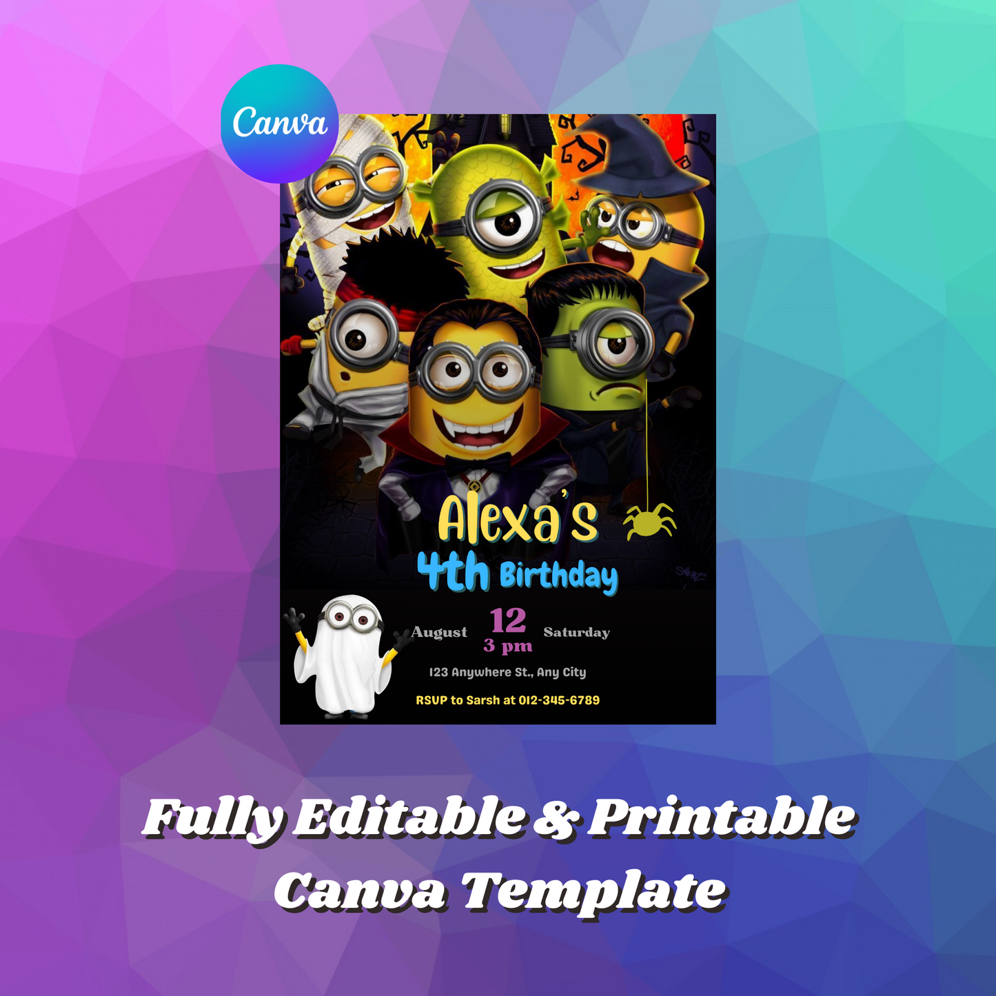 Minions Birthday Invitation Template