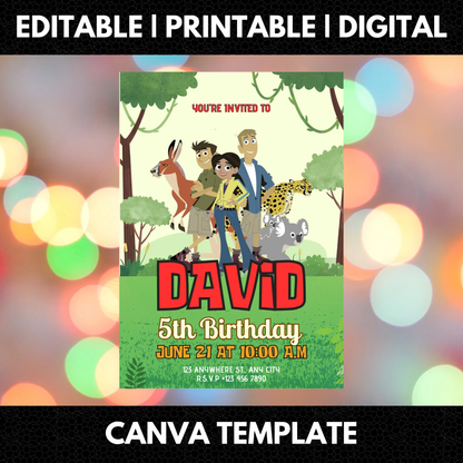 Wild Kratts Birthday Invitation Template - CreativeRino