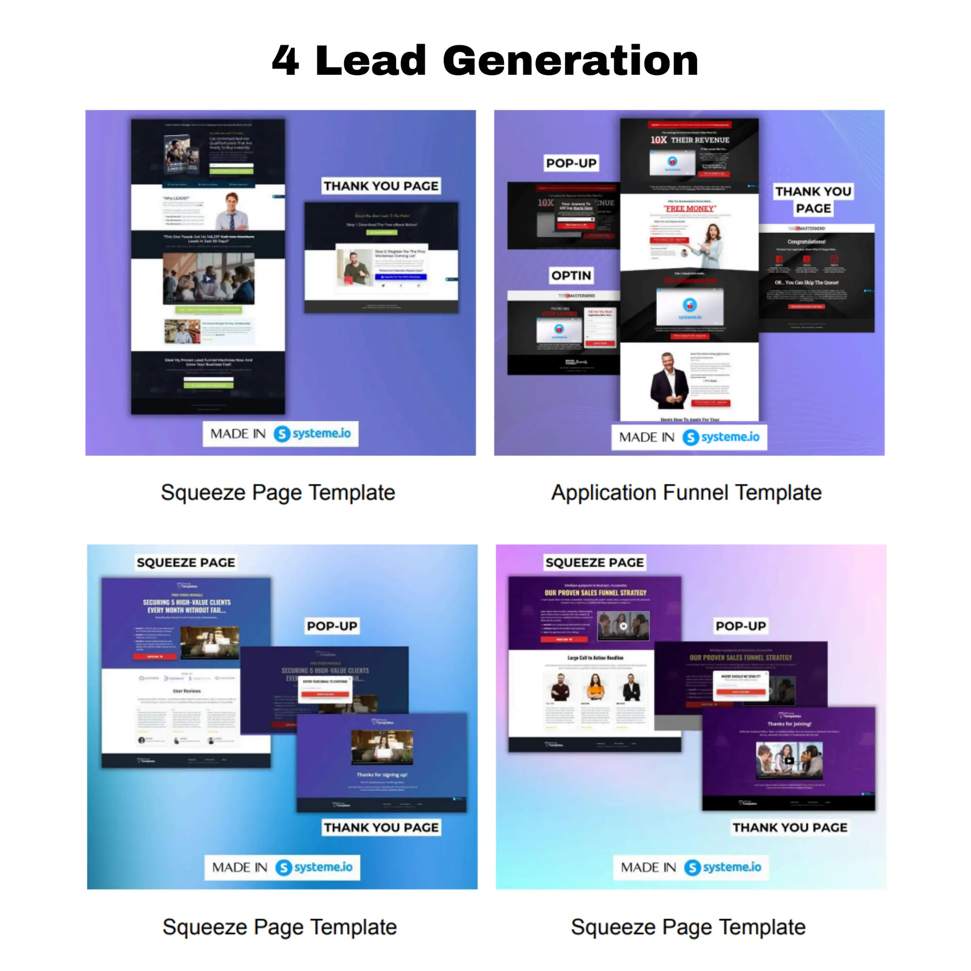 12 Systeme.io Funnel and Website Template CreativeRino