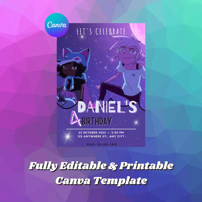 Kipo and the Age of Wonderbeasts Birthday Invitation Template - CreativeRino