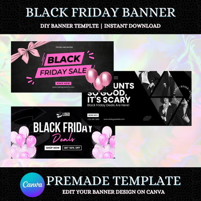 Black Friday Website Banner Template CreativeRino