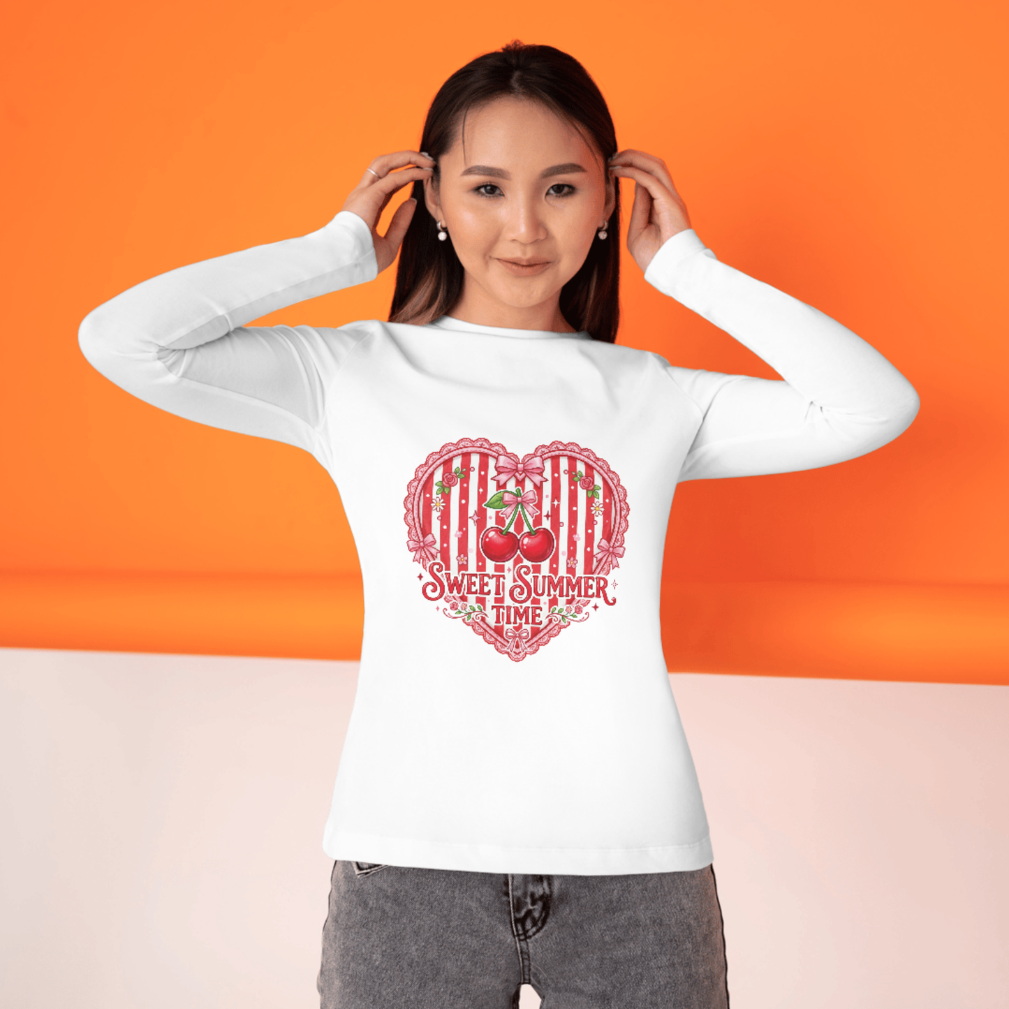 Sweet Summer Time PNG | Cherry Summer Design | Cute Retro Sublimation Graphic CreativeRino