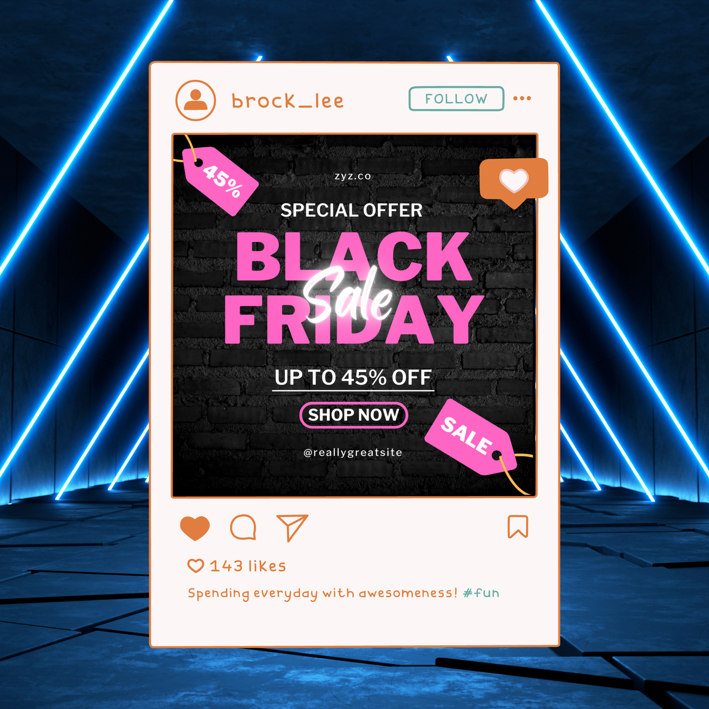 Black Friday Sale Flyer Template | Social Media Flyer