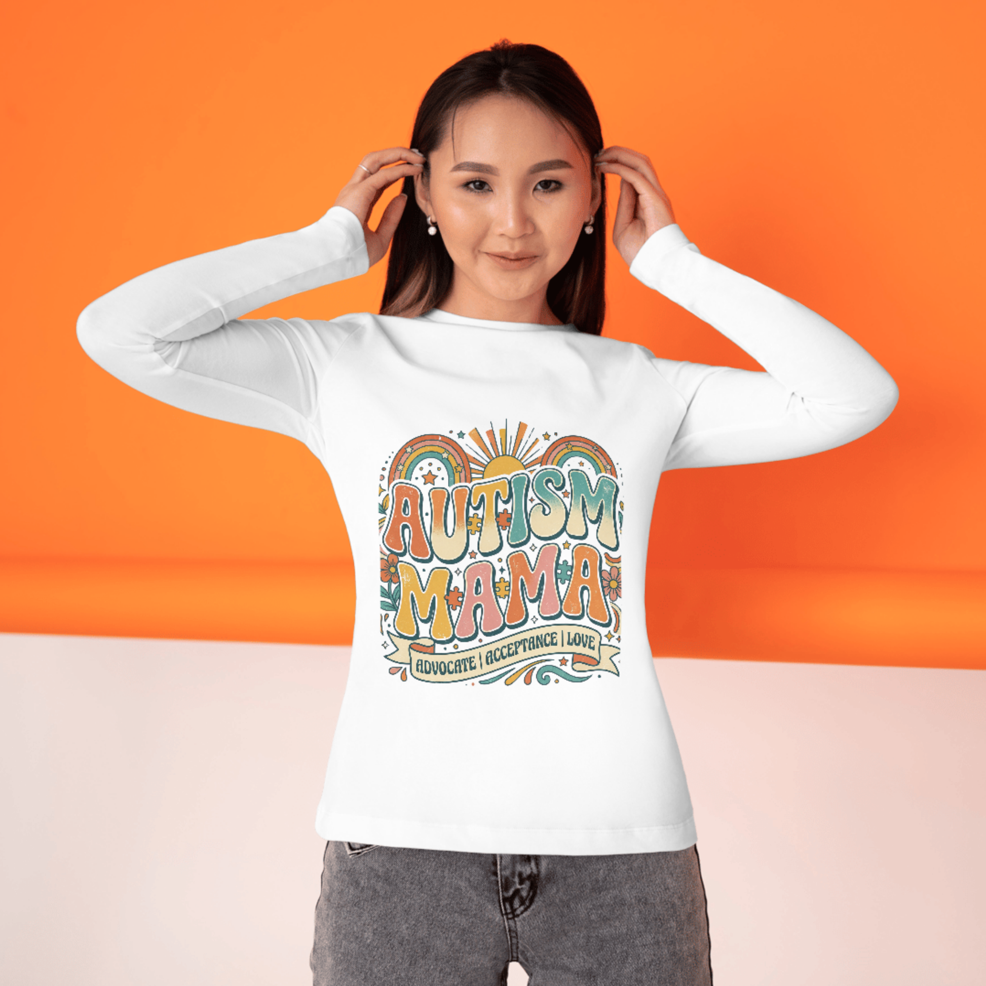 Autism Mama PNG | Autism Awareness | Retro Groovy 70s-style Trendy Designs CreativeRino