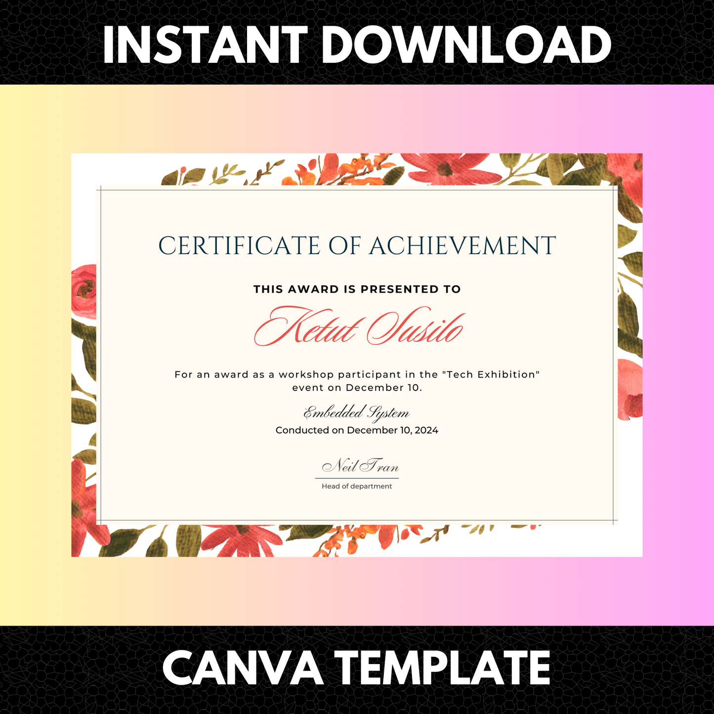 Certificate of Achievement Template | Achievement Certificate