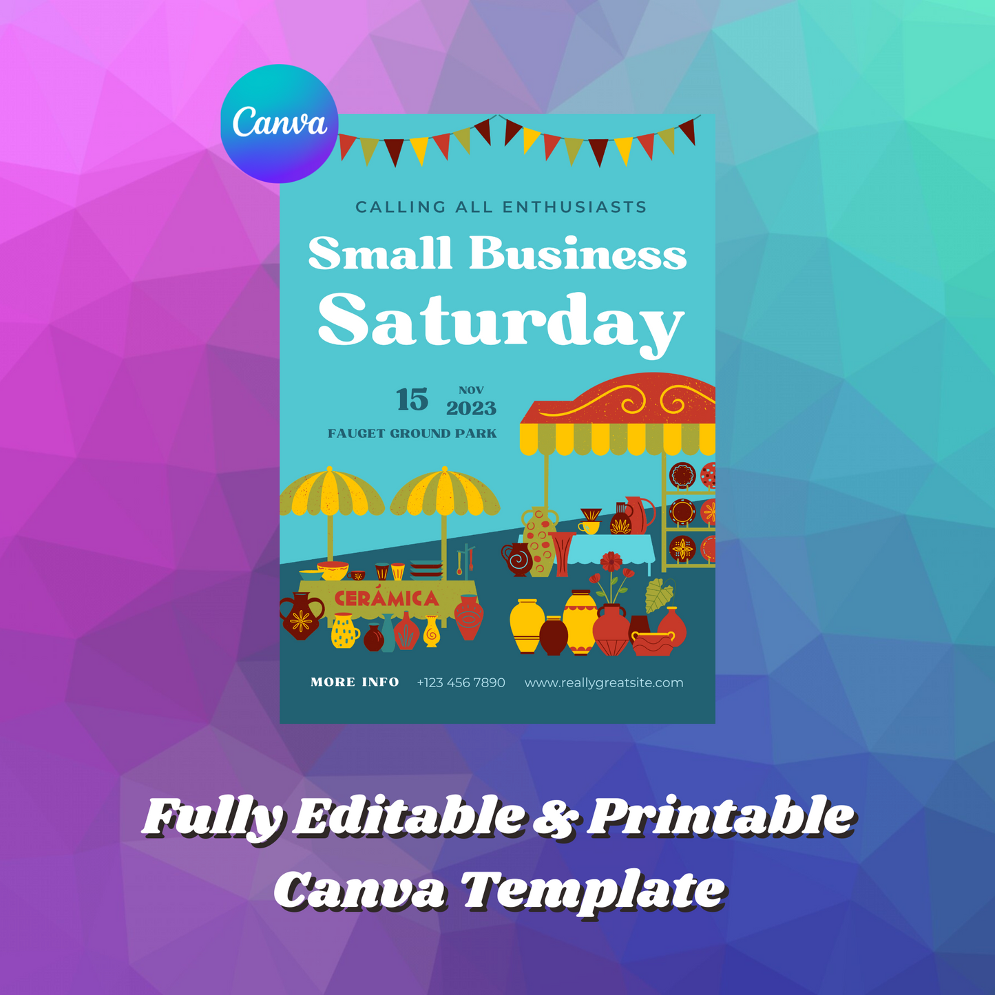 Small Business Saturday Invitation Flyer Template