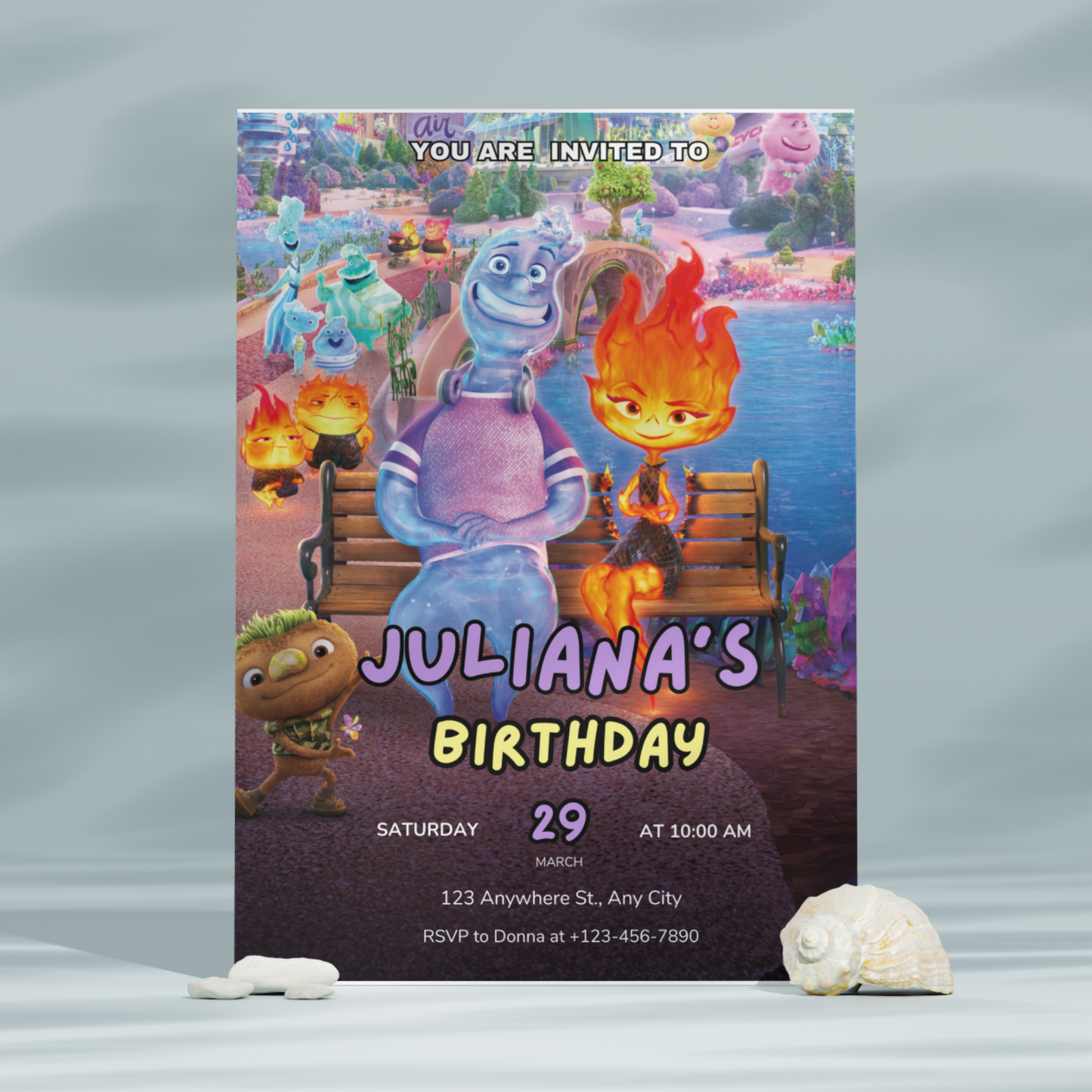 Elemental Birthday Party Invitation Template