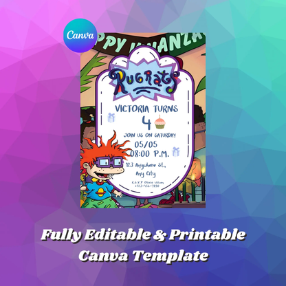 Rugrats Birthday Invitation Template - CreativeRino