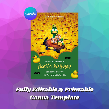 Migration Birthday Invitation Template - CreativeRino