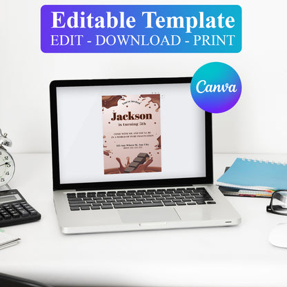 Chocolate Factory Birthday Invitation Template - CreativeRino