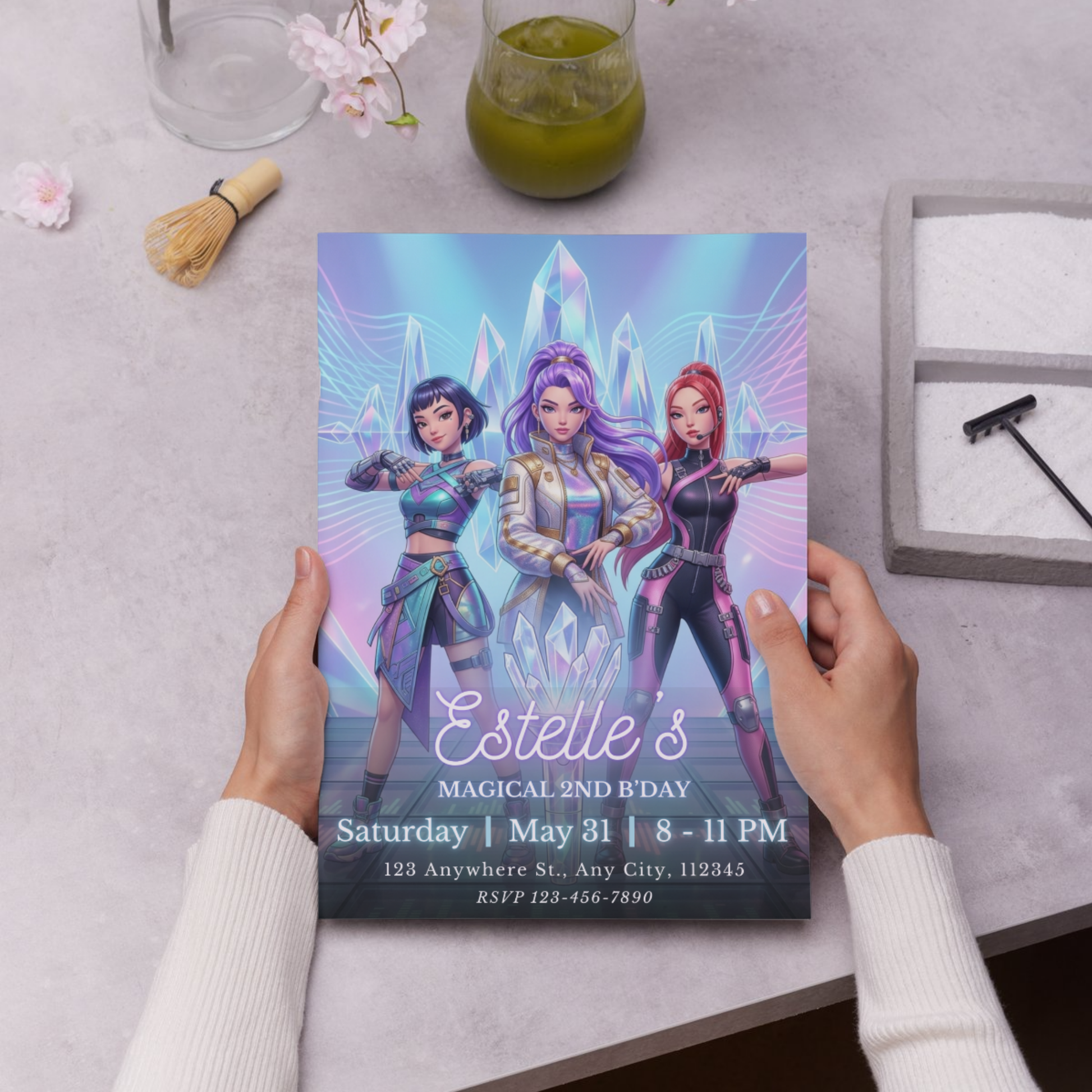 Kpop Demon Hunters Birthday Invitation – Printable Editable Template CreativeRino