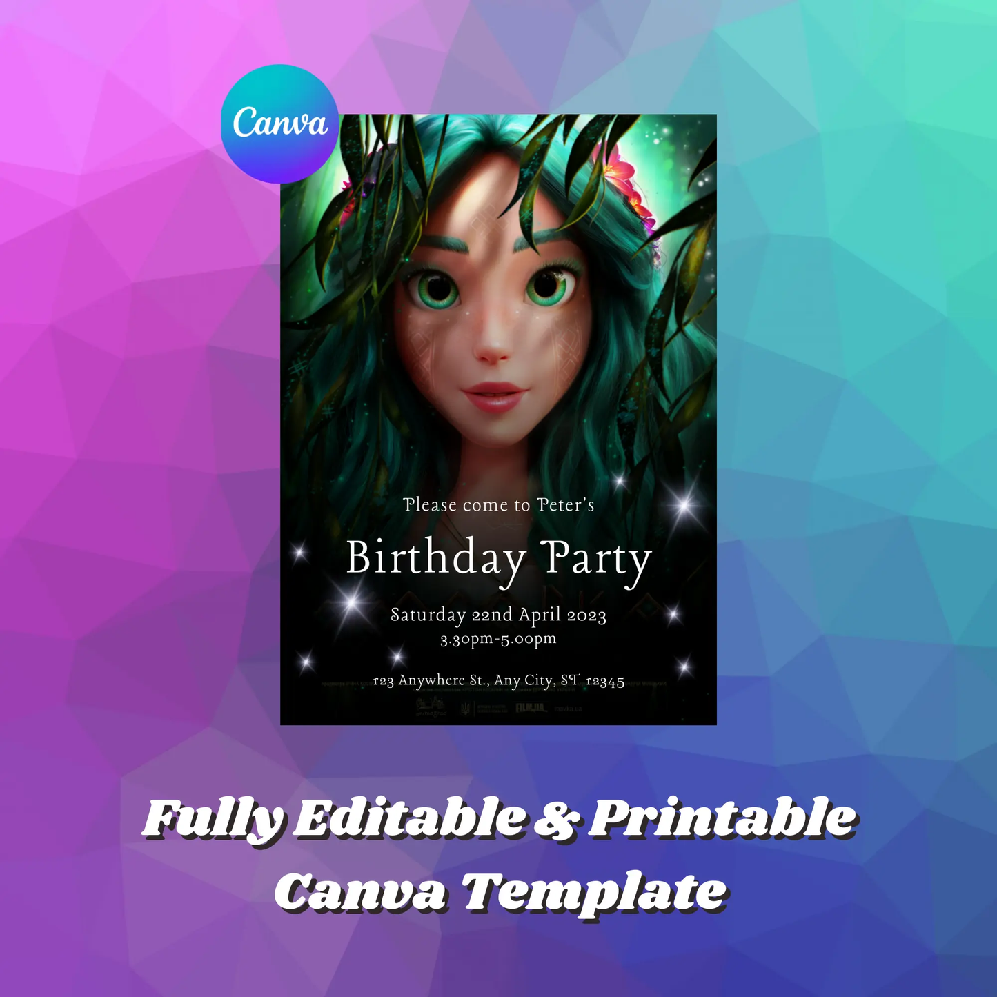 Mavka The Forest Song Birthday Invitation Template - CreativeRino