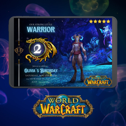 World of Warcraft Birthday Invitation Template - CreativeRino