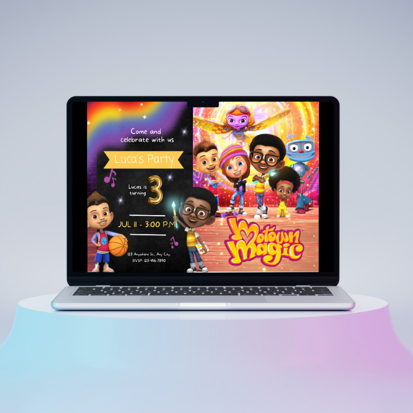 Motown Magic Birthday Invitation Template