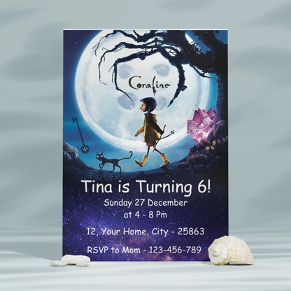 Coraline Birthday Invitation Template - CreativeRino