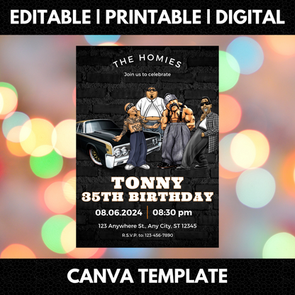 Cholo Birthday Invitation Template - CreativeRino