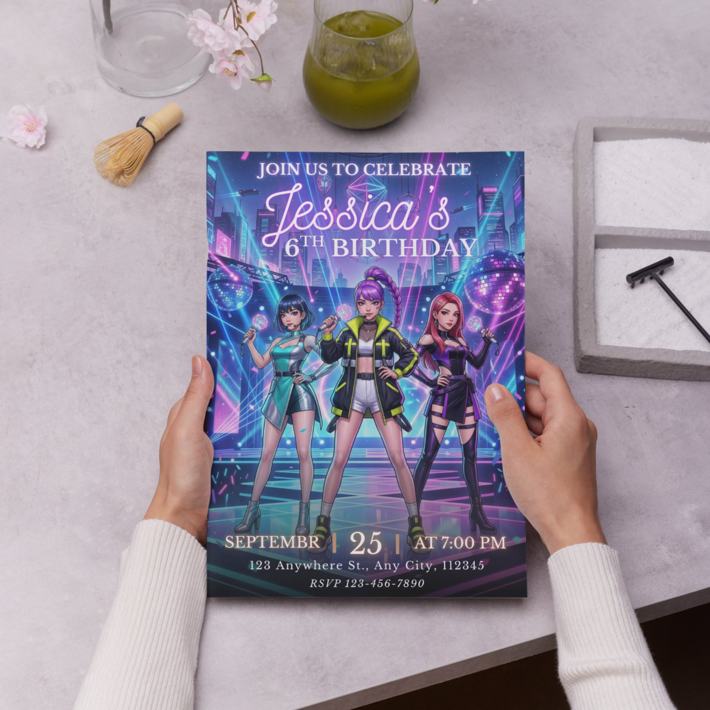 Kpop Demon Hunters Printable Invitation – Birthday Party Download CreativeRino