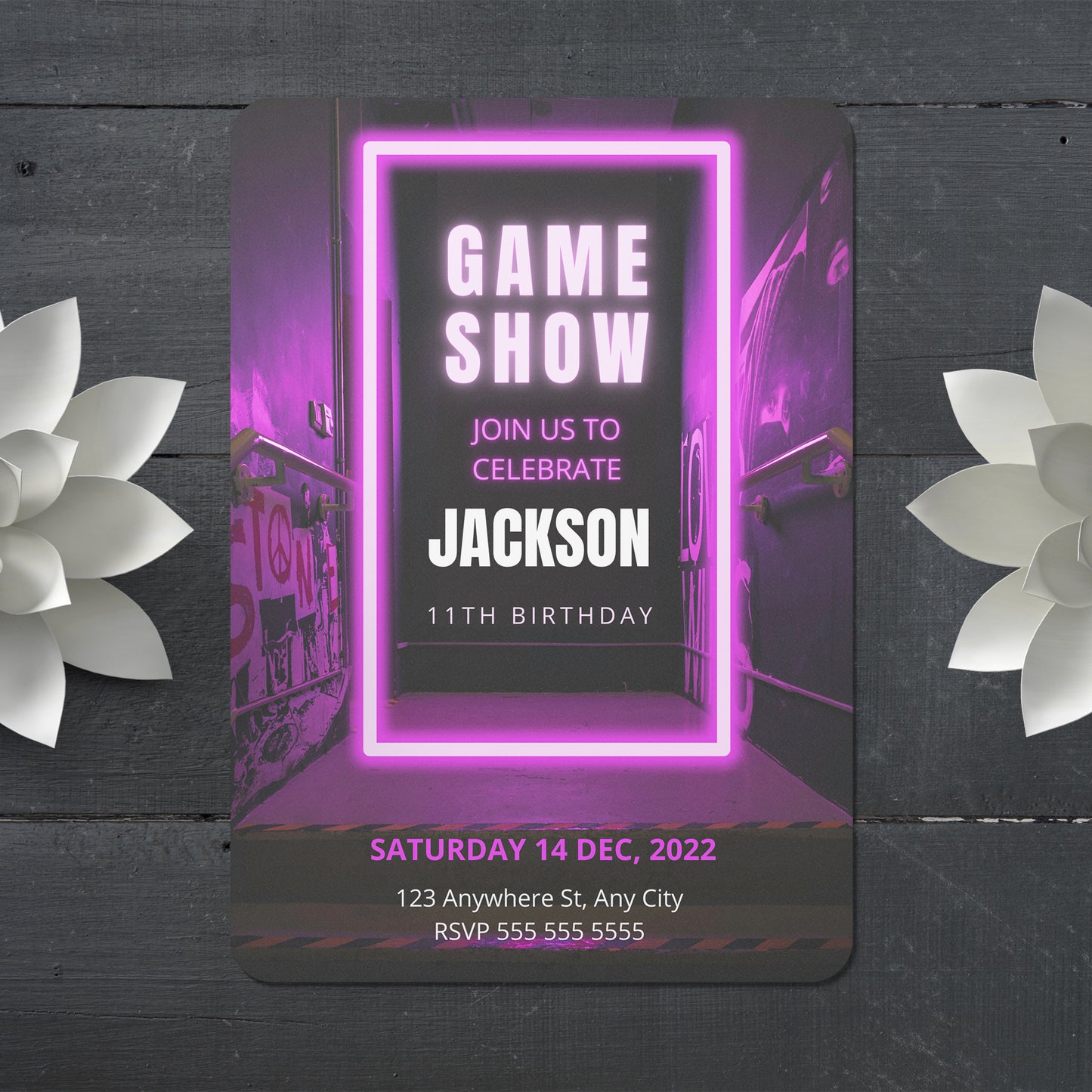 Game Show Birthday Invitation Template