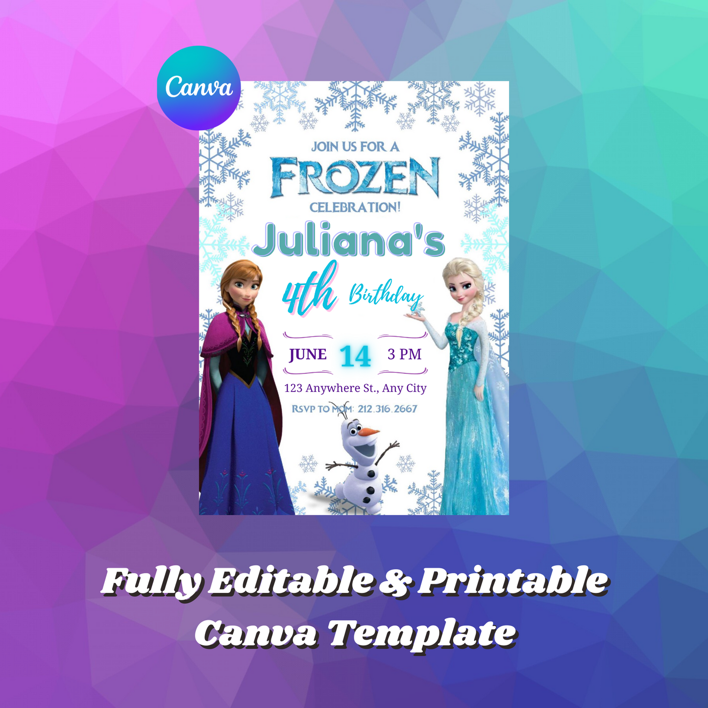 Frozen Birthday Invitation Template