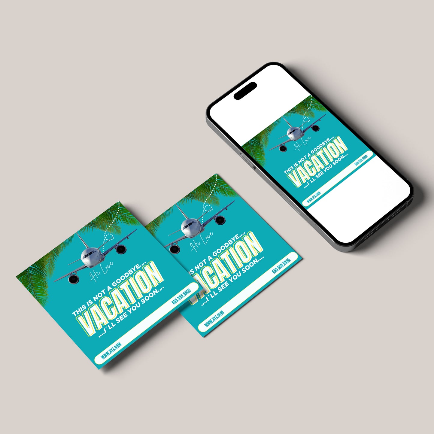 We Are On Vacation Flyer Social Media Template | We Are Closed Flyer