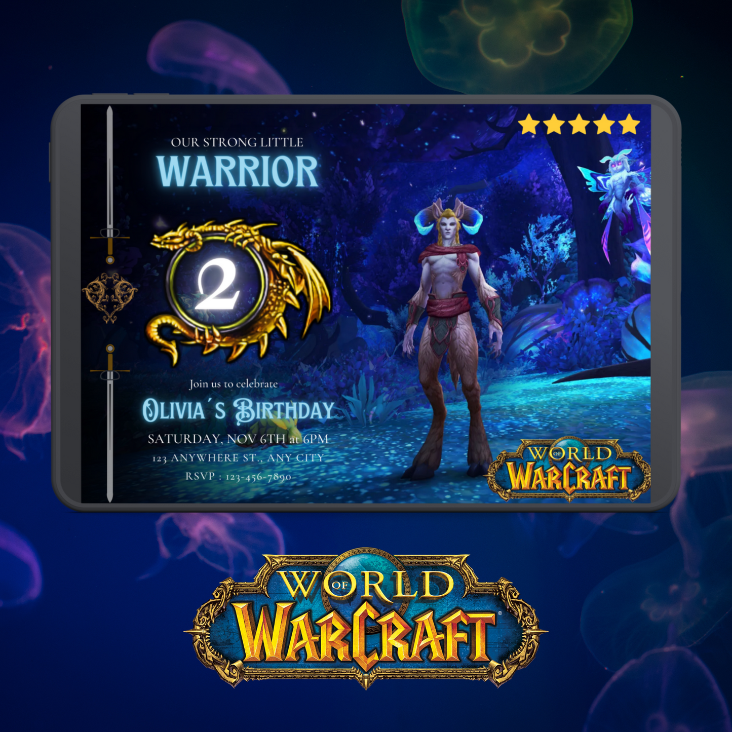 World of Warcraft Birthday Invitation Template