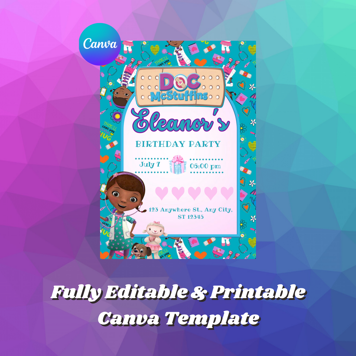 Doc McStuffins Birthday Invitation Template