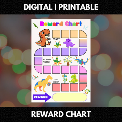 Dinosaur Reward Chart Template | Dinosaur Behavior Chart - CreativeRino