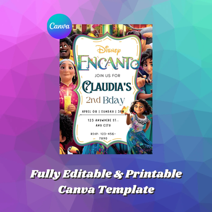 Encanto Birthday Invitation Template - CreativeRino