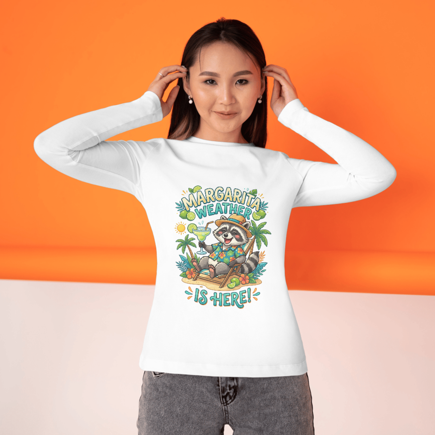 Raccoon Margarita Weather PNG – Funny Summer Digital Design CreativeRino
