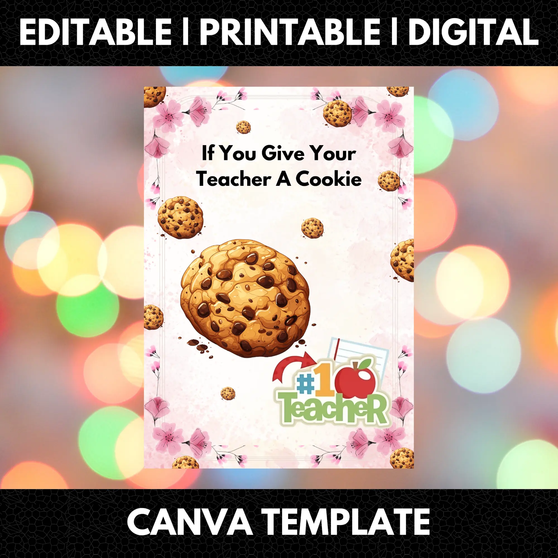 If You Give Your Teacher A Cookie Book Template - CreativeRino