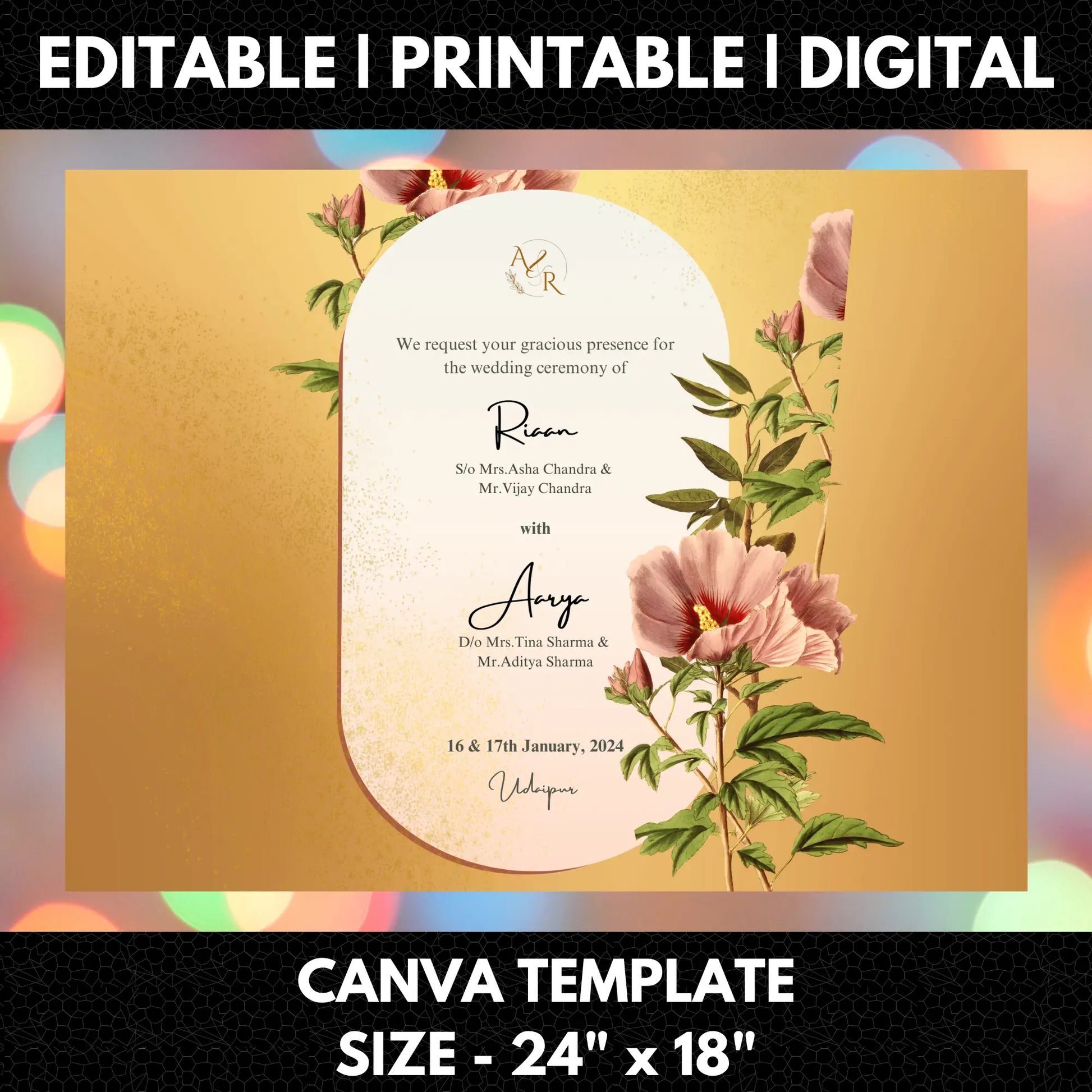 Maiyan Pithi Haldi Sign Template | Indian Wedding Welcome Sign - CreativeRino