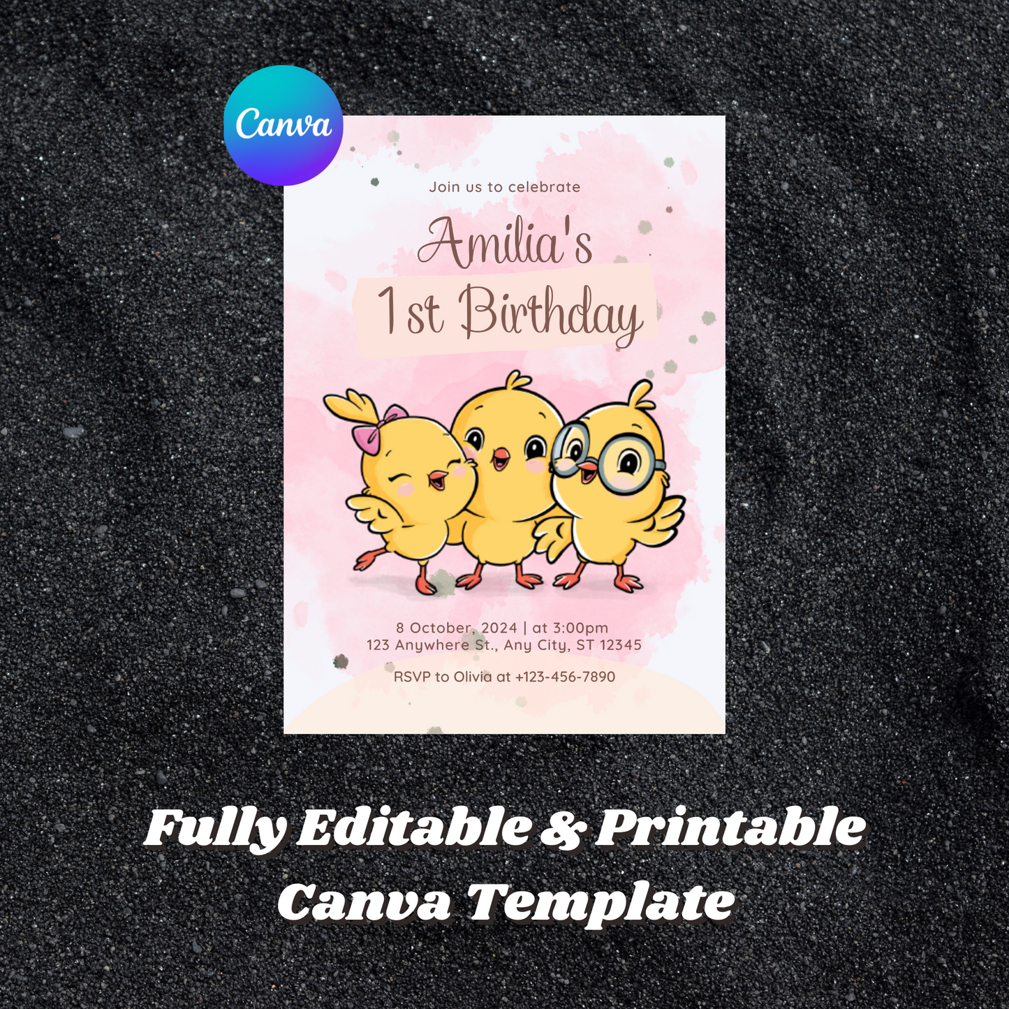 Canticos Birthday Party Invitation Template