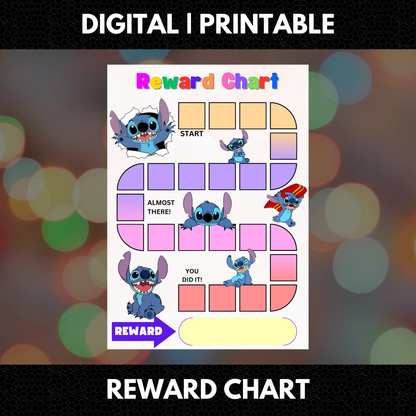 Stitch Reward Chart Template | Stitch Behavior Chart - CreativeRino