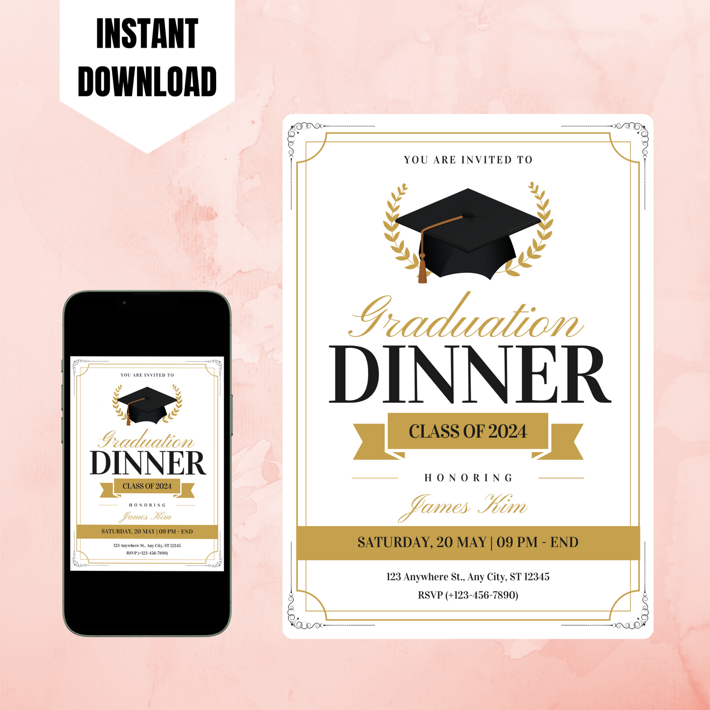 Graduation Dinner Invitation Template