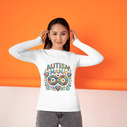 Autism Mama PNG | Autism Awareness Sublimation Design | Coquette Faux Yarn Designs CreativeRino