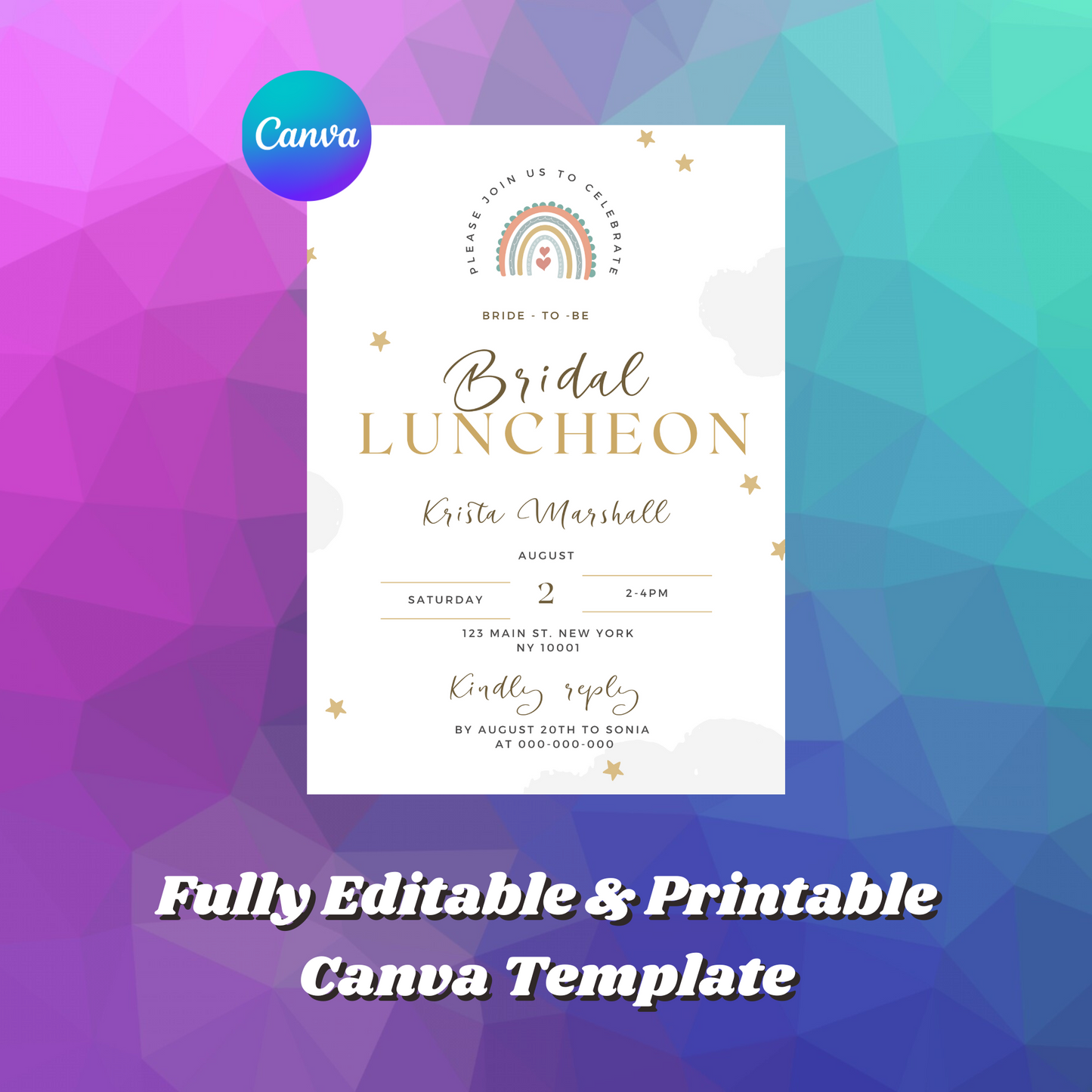 Bridal Luncheon Invitation Template