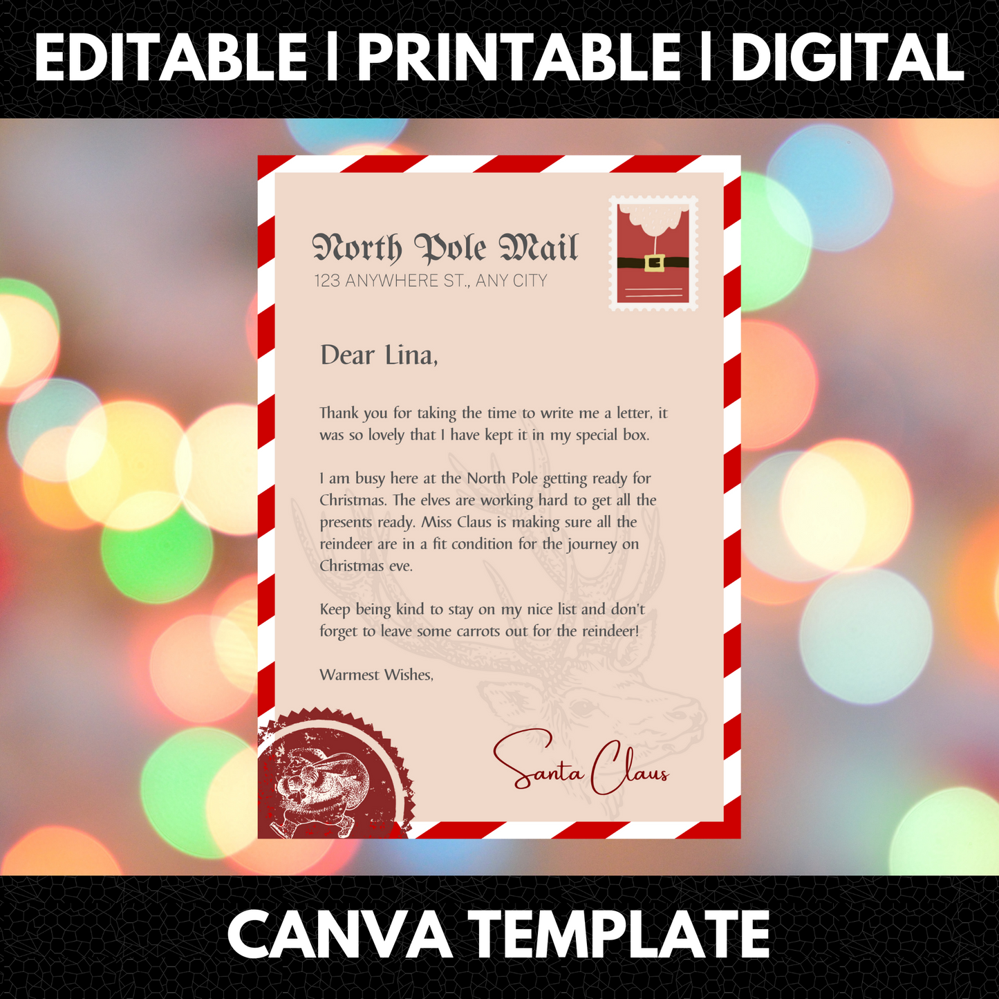 Letter from Santa Claus Christmas Template