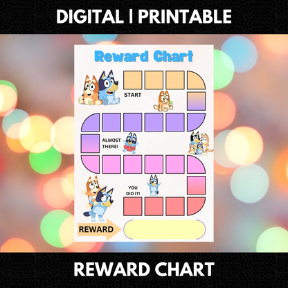 Bluey Reward Chart Template | Bluey Potty Training Chart - CreativeRino