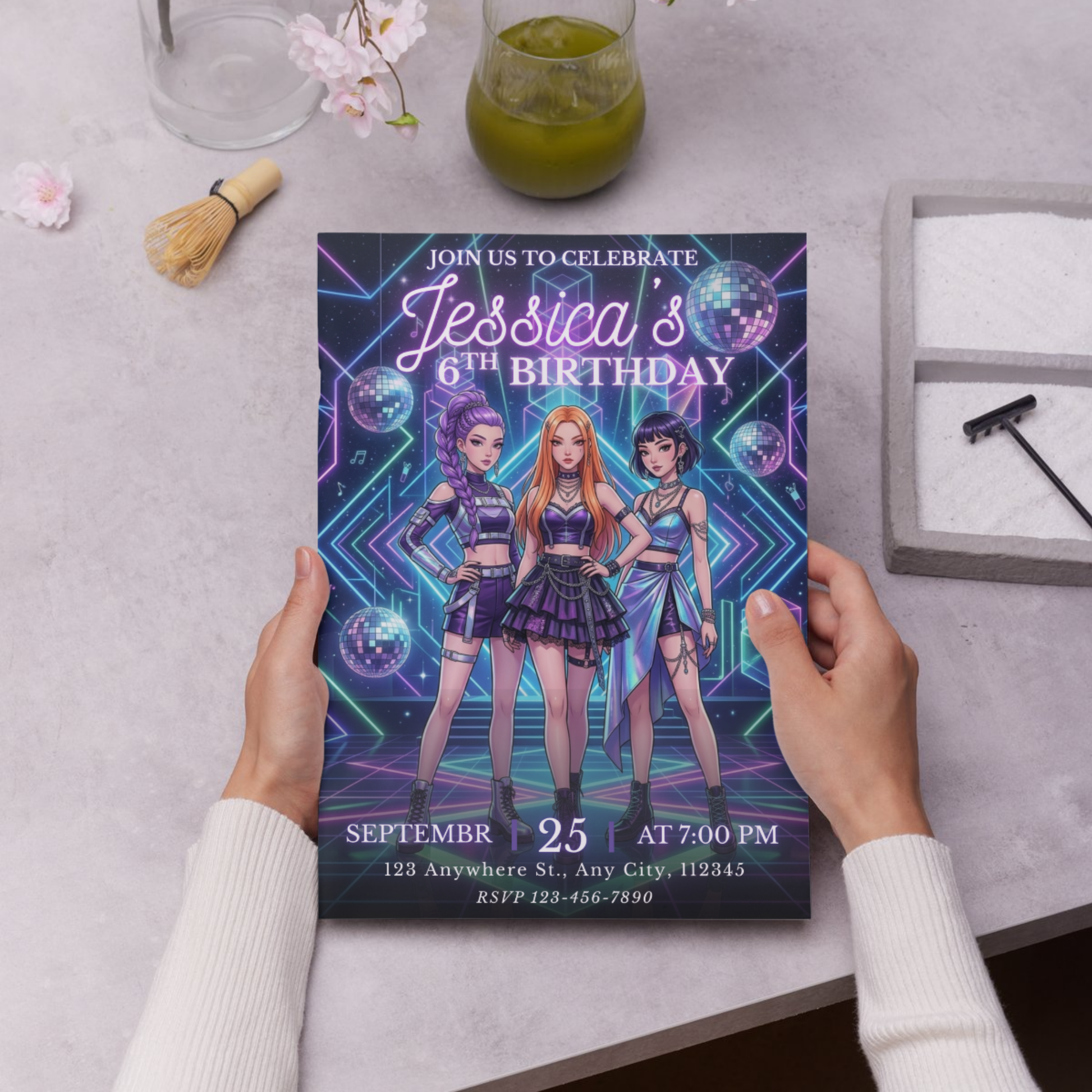 Kpop Demon Hunters Party Invite – Printable Birthday Template CreativeRino