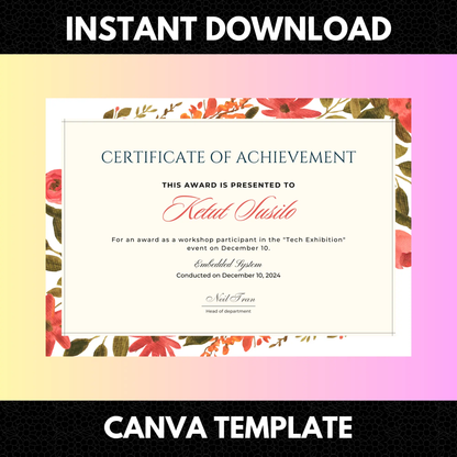 Certificate of Achievement Template | Achievement Certificate - CreativeRino