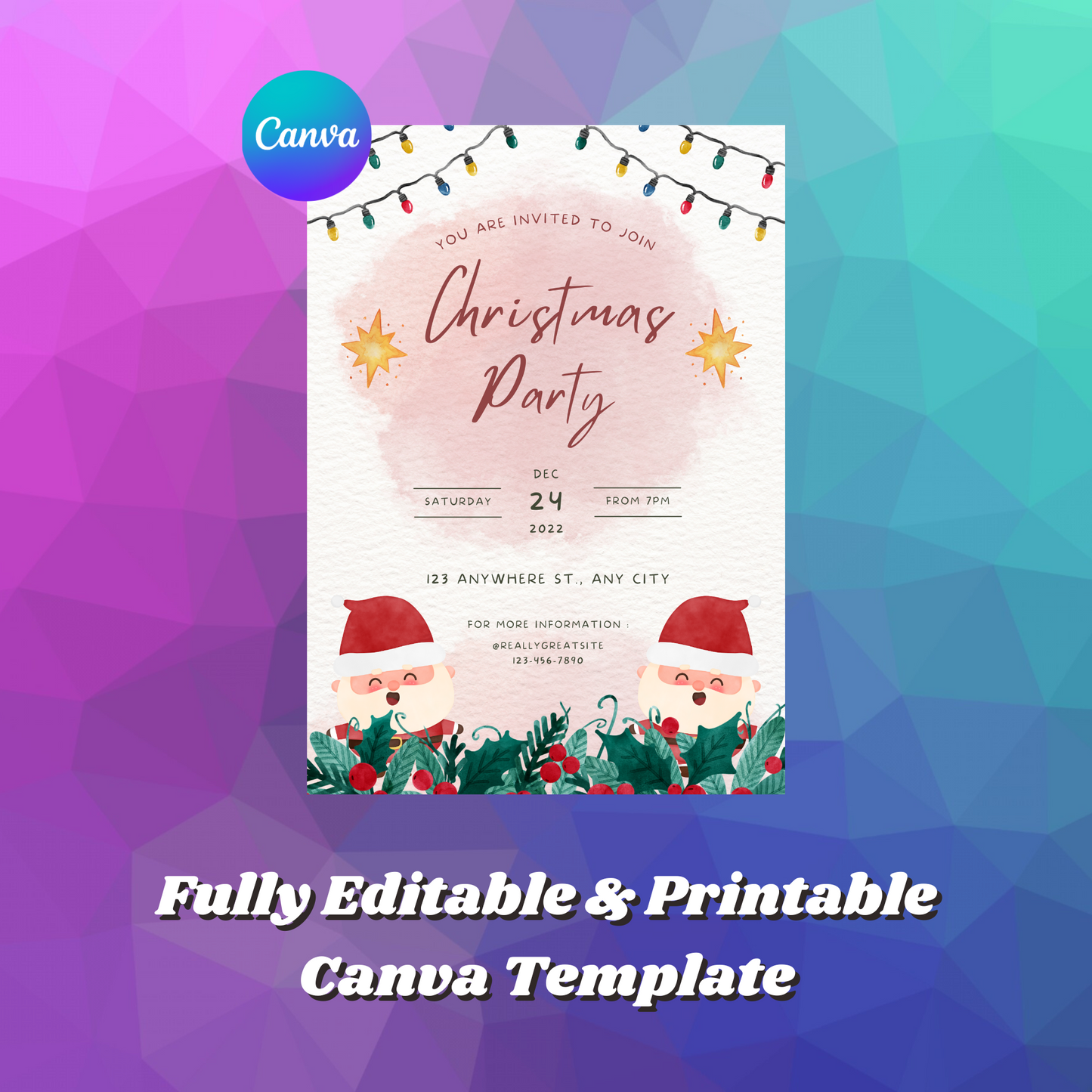 Christmas Party Invitation Template