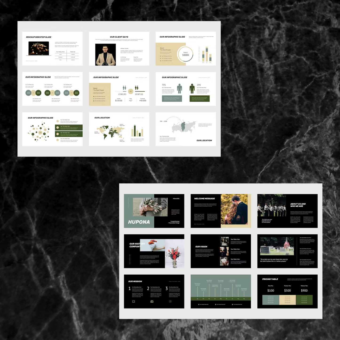 3 Funeral Powerpoint Presentation Template Bundle | Funeral Service Powerpoint Template