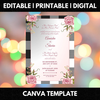 Mackenzie Wedding Invitation Template - CreativeRino