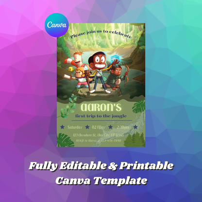 Craig Creek Birthday Invitation Template - CreativeRino