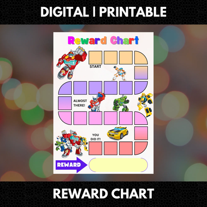 Transformers Rescue Bots Reward Chart Template | Transformers Behavior Chart - CreativeRino