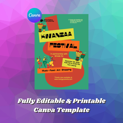 Celebrate Kwanzaa Festival Invitation Template - CreativeRino