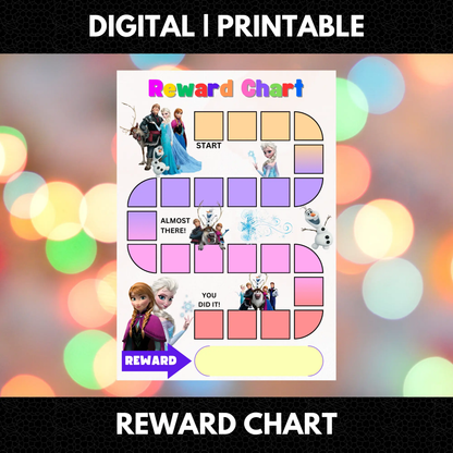 Frozen Reward Chart Template | Elsa Reward Chore Chart - CreativeRino