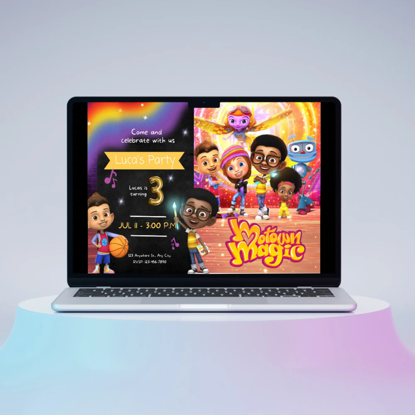 Motown Magic Birthday Invitation Template - CreativeRino