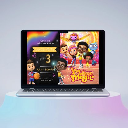 Motown Magic Birthday Invitation Template - CreativeRino